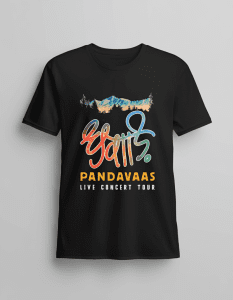 Dhavāḍi Round T-Shirt (Black)